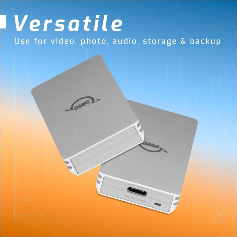 OWC Envoy Single Ultra Portable Aluminum Bus Powered 10G/s USB-C Thunderbolt Compatible External NVMe SSD Drive