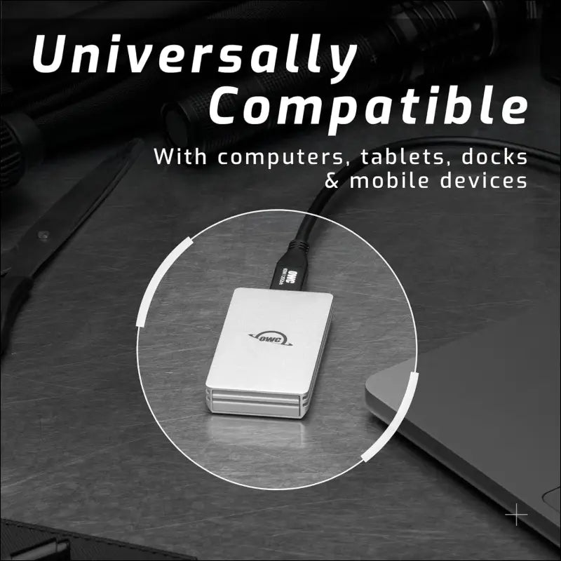 OWC Envoy Single Ultra Portable Aluminum Bus Powered 10G/s USB-C Thunderbolt Compatible External NVMe SSD Drive