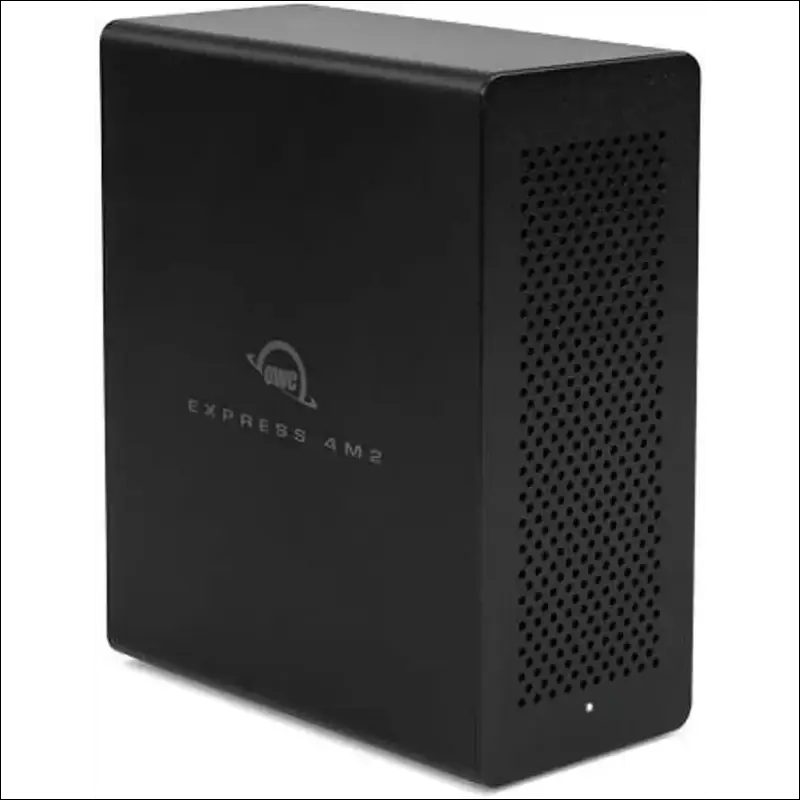 OWC Express 4M2 (0 TB) Four-Slot M.2 NVMe SSD Enclosure with SoftRAID XT, Up to 2800MB/s, Four M.2 NVMe SSD bays, Add up to 32TB of storage