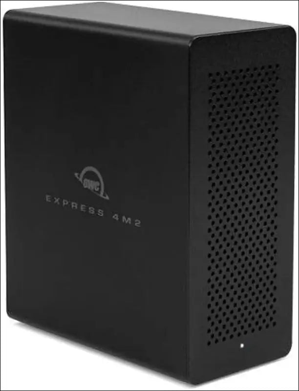 OWC Express 4M2 (0 TB) Four-Slot M.2 NVMe SSD Enclosure with SoftRAID XT, Up to 2800MB/s, Four M.2 NVMe SSD bays, Add up to 32TB of storage