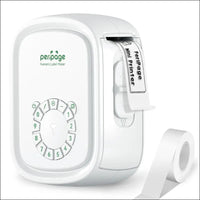 P10Pro Label Printer - Portable White with Round Keyboard No Bluetooth USB Rechargeable for Office and Home - simple