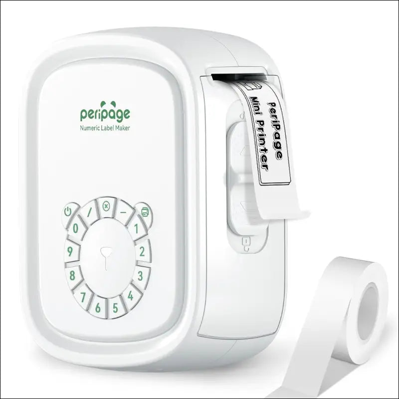 P10Pro Label Printer - Portable White with Round Keyboard No Bluetooth USB Rechargeable for Office and Home - simple