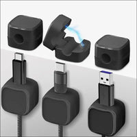 Pack of 6 Cable Holder, Cable Clips, Cable Management, Adjustable Cable Organiser, Self-Adhesive Cable Holder for Desk, Power Cable, USB Charging Cable, Chargers, Audio Cable,...