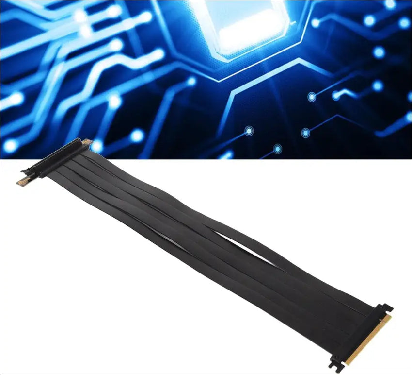 PCIE 4.0 16X Extreme High Speed Riser Cable, High Speed PCIE Riser Cable 180 Degrees, GPU Extension Card for RX6900XT RX6800XT Rtx3090Ti (45Cm)