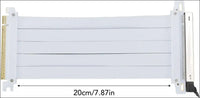 PCIE 5.0 Riser Cable with 128Gbps, RTX4090 Compatible, 90 Degree Adapter for High Speed GPU Extension, White, 200Mm (20Cm)