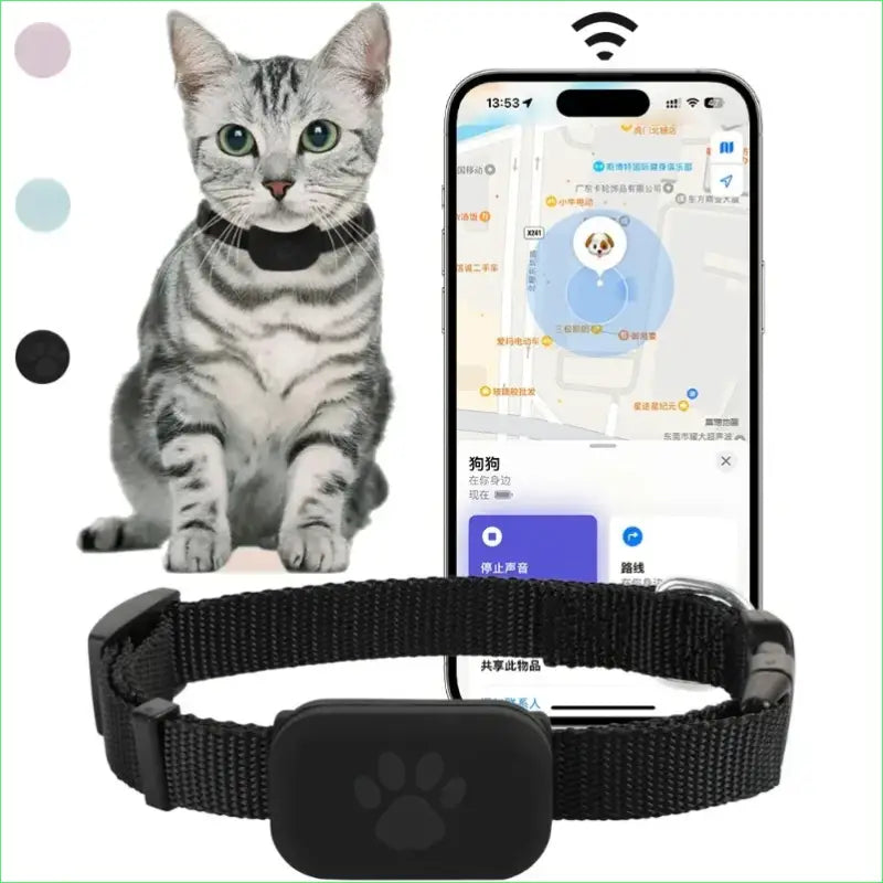 Pet Bluetooth GPS Tracker Dog Mini Tracking Movement Alert Collars Anti Lost for Cats and Puppies Remote Global Locator
