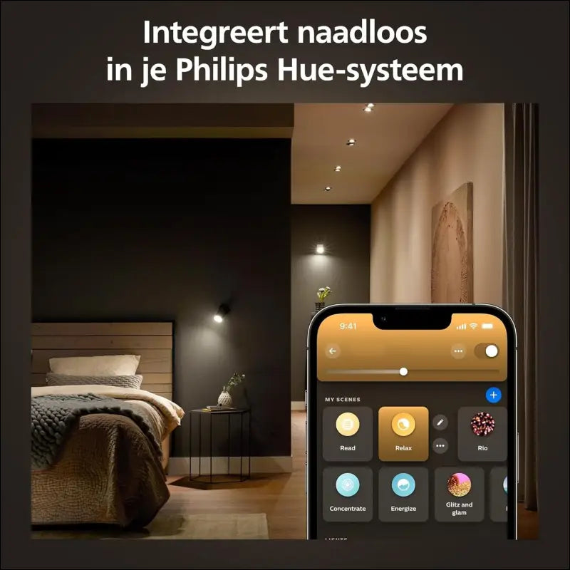 Philips Hue GU10 Smart Lamp, Adjustable Warm to Cool White Light, 3 Pack, Bluetooth Compatible, Voice Control with Alexa, Apple Home and Google Assistant