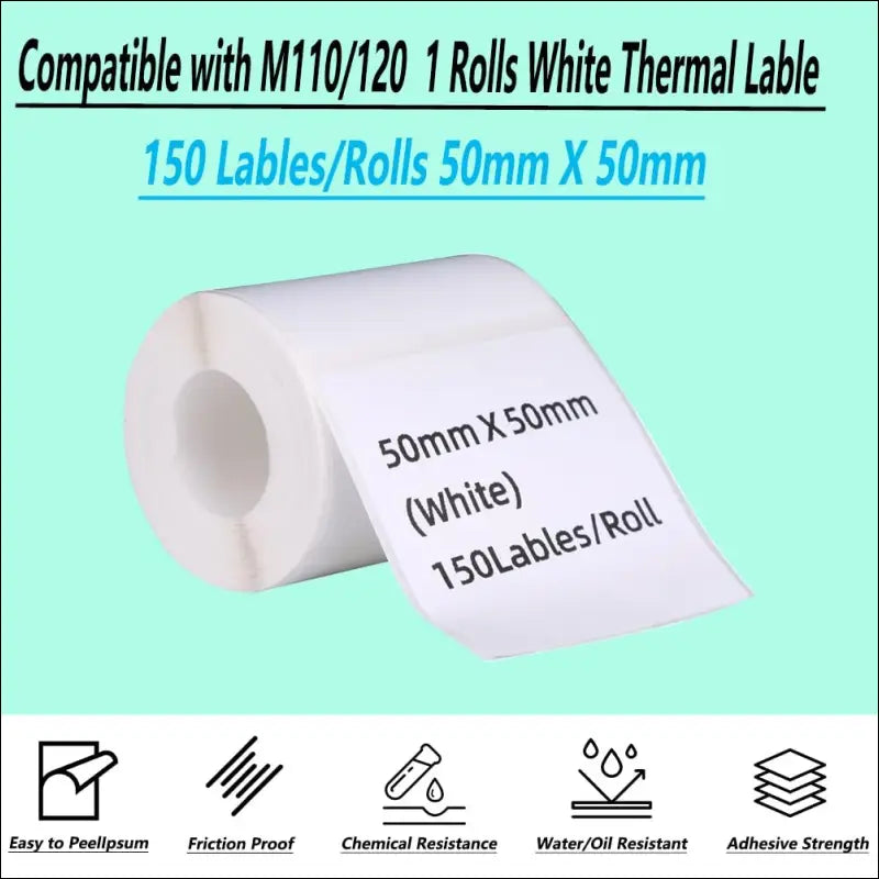 Phomemo M110/120 Labels - 50x50mm, 150 Count