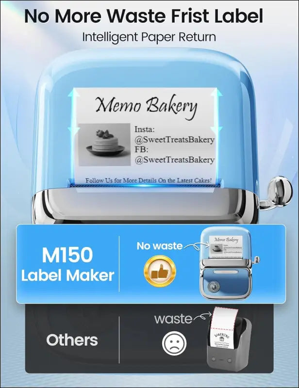 Phomemo M150 Label Maker Machine, 2025 Upgraded Bluetooth Sticker Printer, 2" Thermal Label Priner for Home Use & Small Business, Compatible with iOS & Android Phone, with 1...