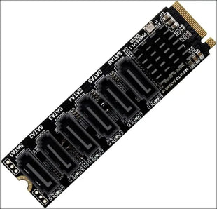 piuryue M.2 NVME PCI-E PCIE X4 X8 X16 to 6 Port 3.0 SATA Adapter Card Riser ASM1166 Chassis Server PC Computer Expansion Card, Fine Workmanship,