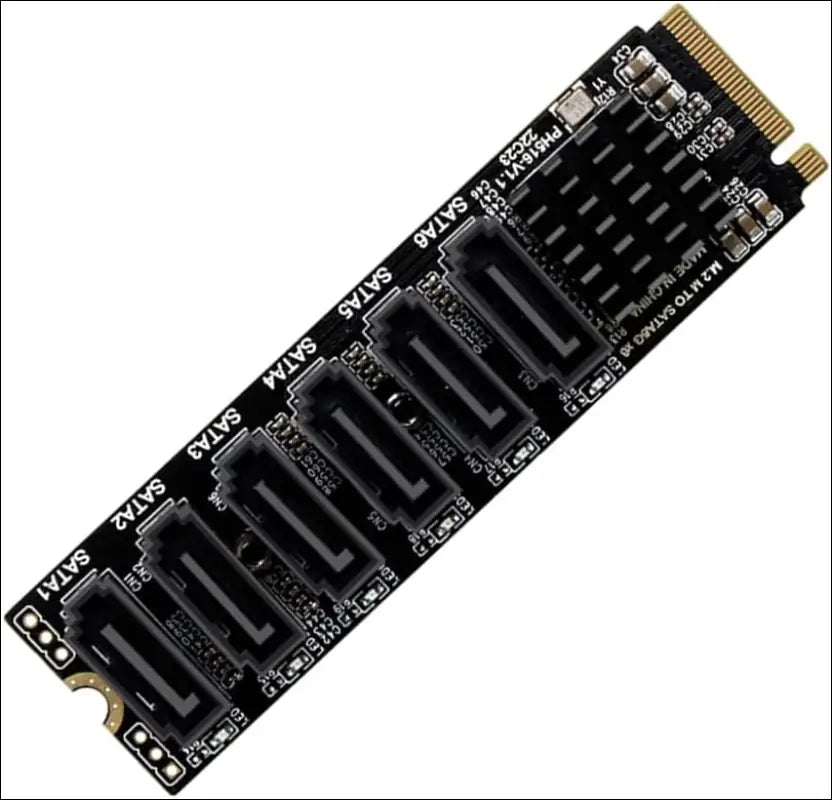 piuryue M.2 NVME PCI-E PCIE X4 X8 X16 to 6 Port 3.0 SATA Adapter Card Riser ASM1166 Chassis Server PC Computer