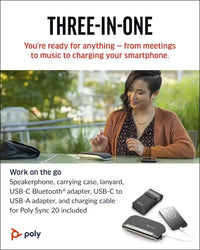 Poly Sync 20+ Portable Bluetooth Speakerphone