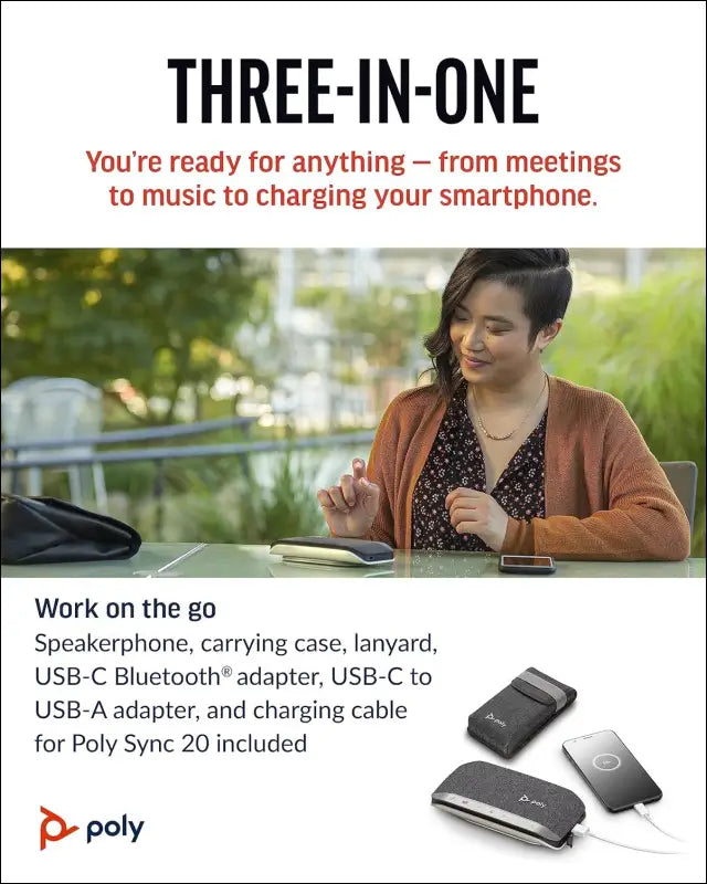 Poly Sync 20+ Portable Bluetooth Speakerphone