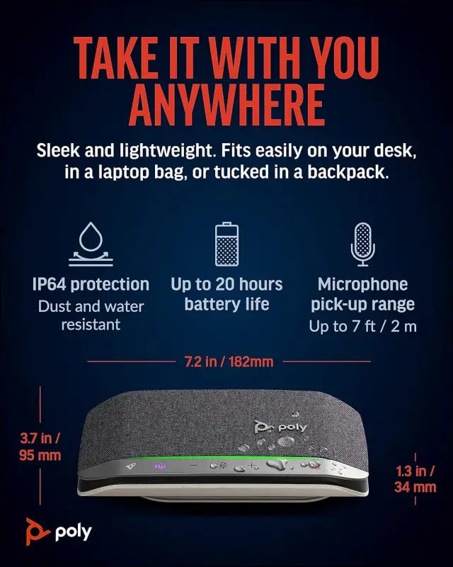 Poly Sync 20+ Portable Bluetooth Speakerphone
