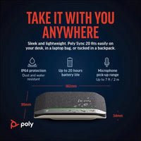 * "Poly Sync 20 USB-C Portable Speakerphone