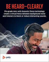 Poly Voyager Focus 2 UC Headphones with Station - ANC, Long Talk Time