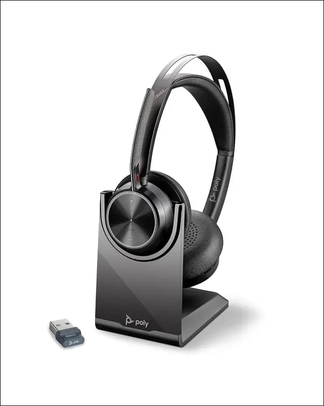 Poly Voyager Focus 2 UC Headphones with Station - ANC, Long Talk Time
