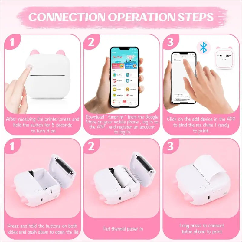 Portable Bluetooth Photo Printer