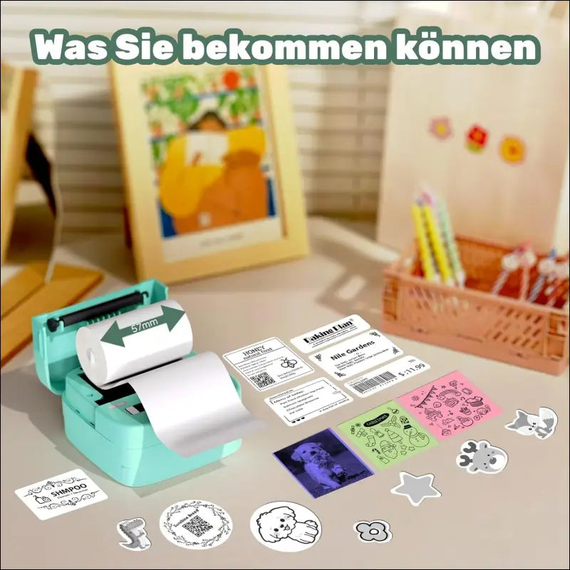 Portable Bluetooth Thermal Printer with Stickers