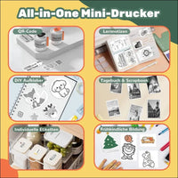 Portable Bluetooth Thermal Printer with Stickers