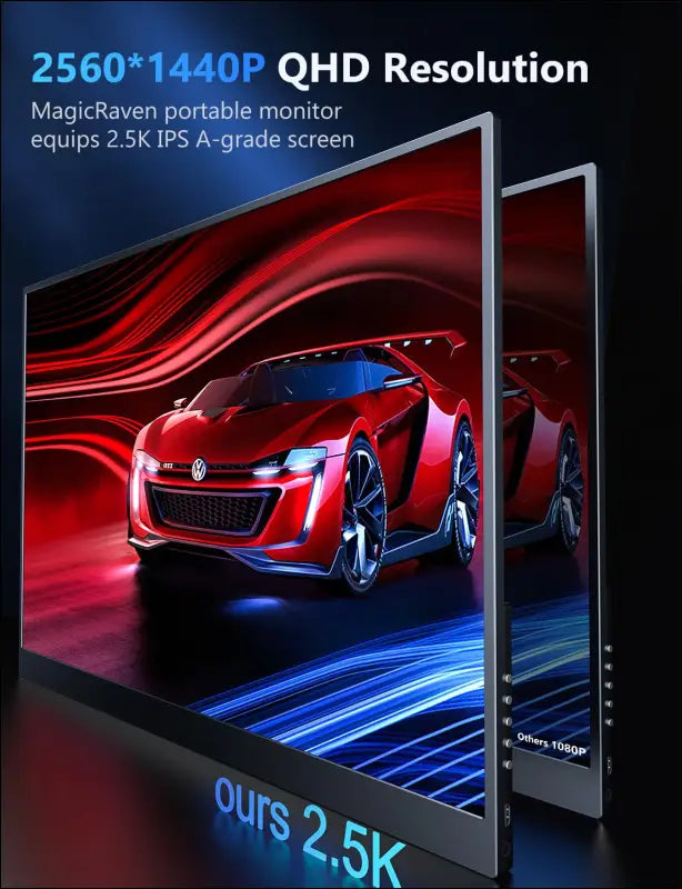 Portable Gaming Monitor, 16.1" 2.5K 144Hz Laptop Monitor, Dual USB C HDMI Second Computer Screen, Portable Gaming Display with Speakers, Travel Monitor for PS4/5 Xbox Switch MAC...