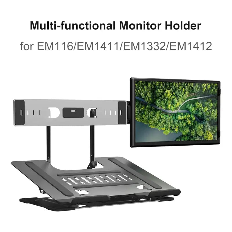 Portable Monitor, 11.6/14.1 Inch 1920 x 1080 Full HD Dual Monitor Screen Extender with HDMI/Type-C/USB-C Plug and Play, for Laptop PC/Mac/Phone (Clips)