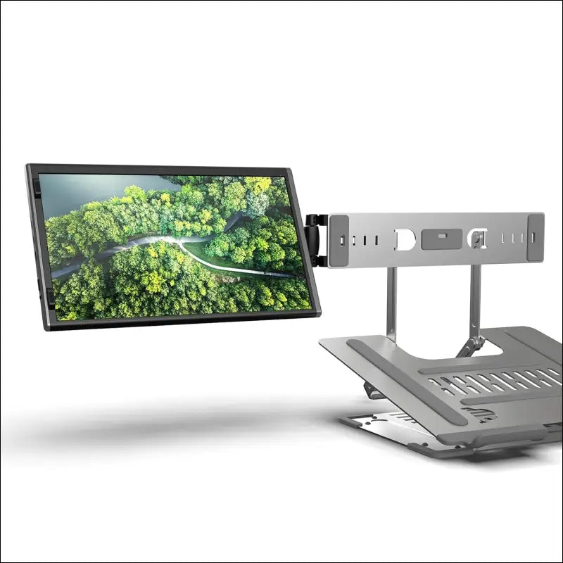Portable Monitor, 11.6/14.1 Inch 1920 x 1080 Full HD Dual Monitor Screen Extender with HDMI/Type-C/USB-C Plug and Play, for Laptop PC/Mac/Phone (Clips)