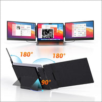 Portable Monitor, 14" FHD 1080P IPS Screen Extender for 13-17" Laptop, Built-in Stand, Plug and Play, Compatible With Mac, Windows, Dex, Chrome