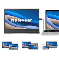 Portable Monitor, 15.6 Inch 1080P FHD IPS Laptop Screen Extender Monitor With HDMI/Type-C/Usb-C, For Laptop/Pc/Mac/Ps3/4/5/Xbox/Phone (15.6inch)