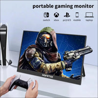 Portable Monitor 15.6 Inch 1080p FHD IPS Travel Display with Kickstand USB-C HDMI External Second Screen for Laptop/PC/Mac/Phone/Xbox