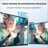 Portable Monitor 18.5 Inch 120Hz FHD 1080P HDMI USB-C 100% sRGB, HDR Gaming Monitor Built-in Speakers Kickstand and VESA Travel Second for Laptop Mac PC Xbox PS4/5 Switch