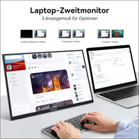 Portable Monitor 18.5 Inch 120Hz FHD 1080P HDMI USB-C 100% sRGB, HDR Gaming Monitor Built-in Speakers Kickstand and VESA Travel Second for Laptop Mac PC Xbox PS4/5 Switch