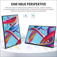 Portable Monitor 18.5 Inch 120Hz FHD 1080P HDMI USB-C 100% sRGB, HDR Gaming Monitor Built-in Speakers Kickstand and VESA Travel Second for Laptop Mac PC Xbox PS4/5 Switch