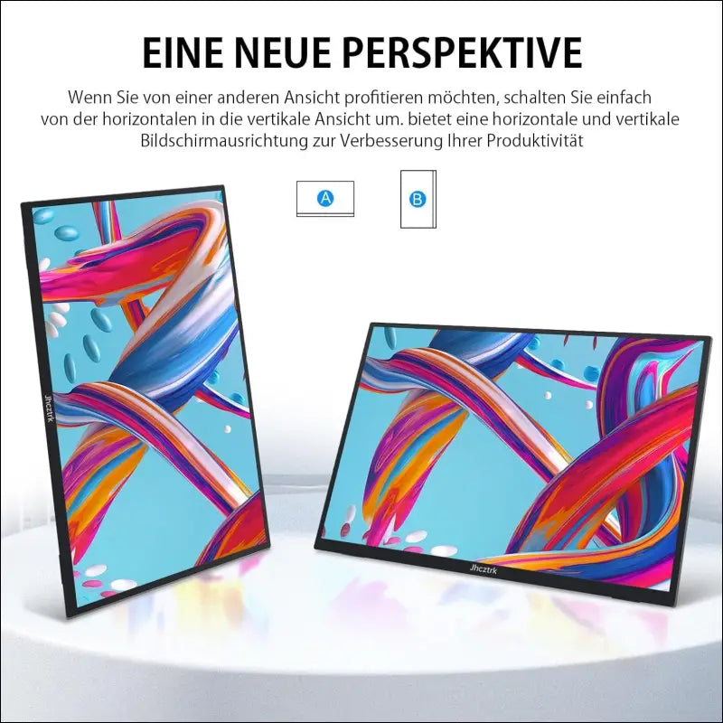 Portable Monitor 18.5 Inch 120Hz FHD 1080P HDMI USB-C 100% sRGB, HDR Gaming Monitor Built-in Speakers Kickstand and VESA Travel Second for Laptop Mac PC Xbox PS4/5 Switch