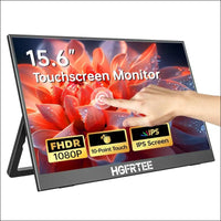 Portable Monitor Touchscreen 15.6 Inch FHD 1080P IPS Display, USB-C HDMI External Monitor for Laptop/PC/Mac/Phone/Xbox, with Kickstand