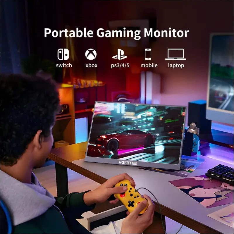 Portable Monitor Touchscreen 15.6 Inch FHD 1080P IPS Display, USB-C HDMI External Monitor for Laptop/PC/Mac/Phone/Xbox, with Kickstand