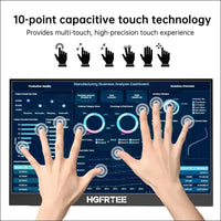 Portable Monitor Touchscreen 15.6 Inch FHD 1080P IPS Display, USB-C HDMI External Monitor for Laptop/PC/Mac/Phone/Xbox, with Kickstand