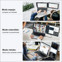Portable Screen, 14'' 1080P FHD Portable Monitor, Dual Screen PC, Screen Extender for Mac Windows