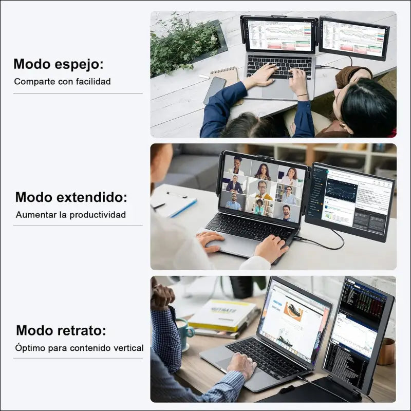 Portable Screen, 14'' 1080P FHD Portable Monitor, Dual Screen PC, Screen Extender for Mac Windows