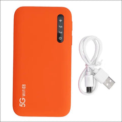 Portable WiFi Hotspot 5G, 2.4GHz 5.8GHz WiFi 6, Mobile Hotspot with SIM Card Slot, 16 Shared Devices, 6100mAh, Portable Phone Travel WiFi Device