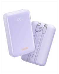 Power Bank,Portable Charger 20000mAh with 2 Built-in Cables, 22.5w Fast Charging Battery Pack, LED Display Backup Battery, Travel Battery Pack for iPad, iPhone Samsung and More...
