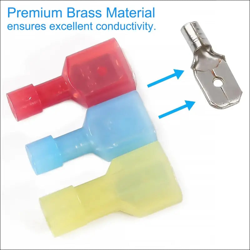 QC 120PCS Quick Splice Wire Terminals, T-Tap Self-Stripping Wire Connectors, Nylon Fully Insulated Male Quick Disconnect Spade Terminals Assortment Kit with Storage Case with...
