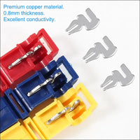 QC 120PCS Quick Splice Wire Terminals, T-Tap Self-Stripping Wire Connectors, Nylon Fully Insulated Male Quick Disconnect Spade Terminals Assortment Kit with Storage Case with...