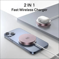 Qi2 Magnetic Wireless Charger, Minthouz 15W Fast Charging iPhone Wireless Charger, Mag Safe Wireless Charging Pad for iPhone 16/15/14/13/12 Series, Airpods and Qi-Enabled...