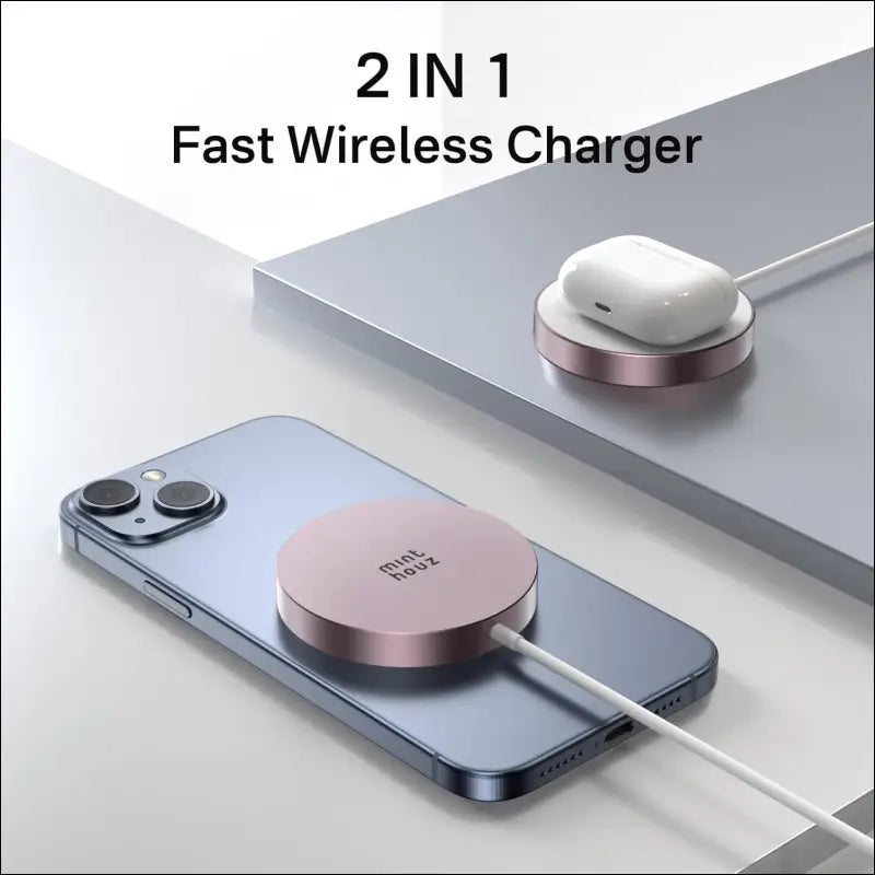 Qi2 Magnetic Wireless Charger, Minthouz 15W Fast Charging iPhone Wireless Charger, Mag Safe Wireless Charging Pad for iPhone 16/15/14/13/12 Series, Airpods and Qi-Enabled...