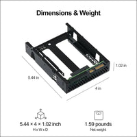 QNAP Dual M.2 SATA SSD to 2.5” SATA RAID Adapter Converter - 2 x M.2 2280 SSD to 3.5” SATA Adapter with RAID Support for PC and NAS. (QDA-A2MAR)