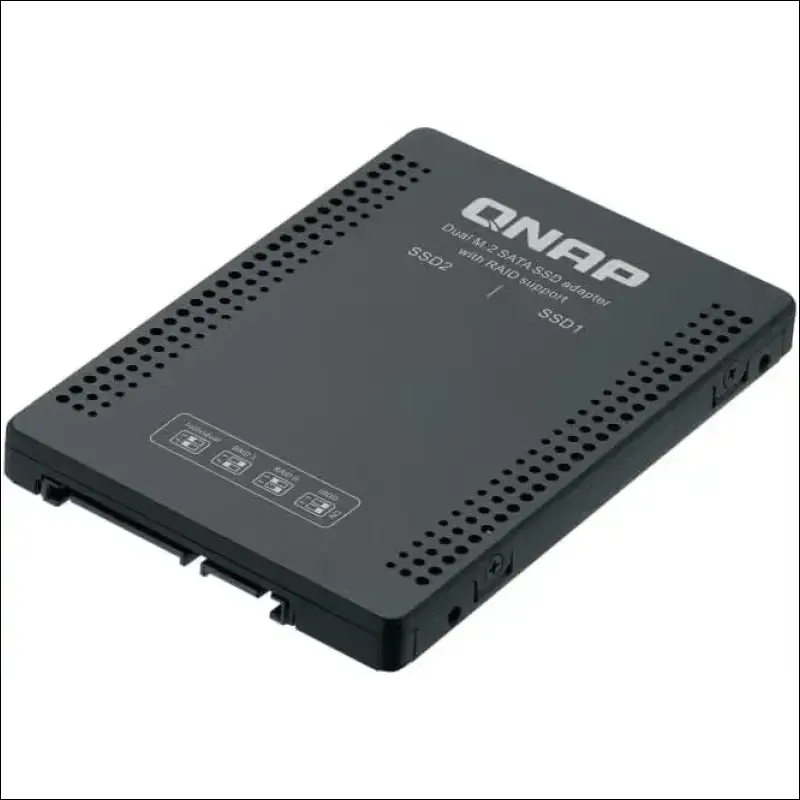 QNAP Dual M.2 SATA SSD to 2.5” SATA RAID Adapter Converter - 2 x M.2 2280 SSD to 3.5” SATA Adapter with RAID Support for PC and NAS. (QDA-A2MAR)