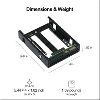 QNAP Dual M.2 SATA SSD to 2.5” SATA RAID Adapter Converter - 2 x M.2 2280 SSD to 3.5” SATA Adapter with RAID Support for PC and NAS. (QDA-A2MAR)