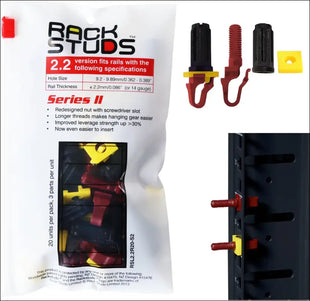 R20 II - Server Rack Screws for Server Rack Rails 19" Square Punched Vertical Rails, Perfect Cage Nut Replacement, Rack Nuts, Rack Studs Rack Mount