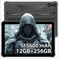 R7 Rugged Tablet Android 13, 15600mAh 10.1 Inch HD+ Waterproof Tablet, 12GB+256GB/(2TB TF) Outdoor Work Tablets, 16MP+16MP Camera Octa Core/Daul SIM 4G/IP68&IP69K/Face...